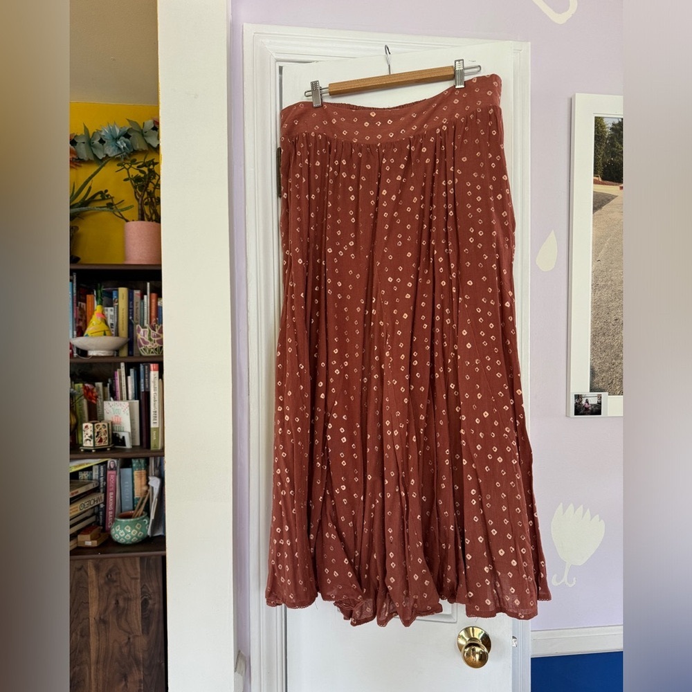 NWOT Anthropologie Kaley Shimmer Maxi Skirt XL